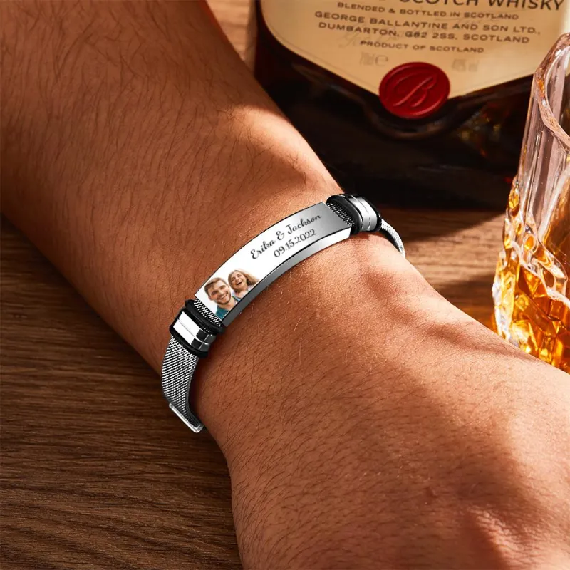 Personalized Stainless Steel Engraved Bracelet Gift