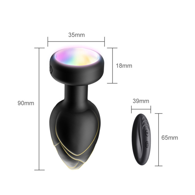 LED Light Silicone Butt Plug