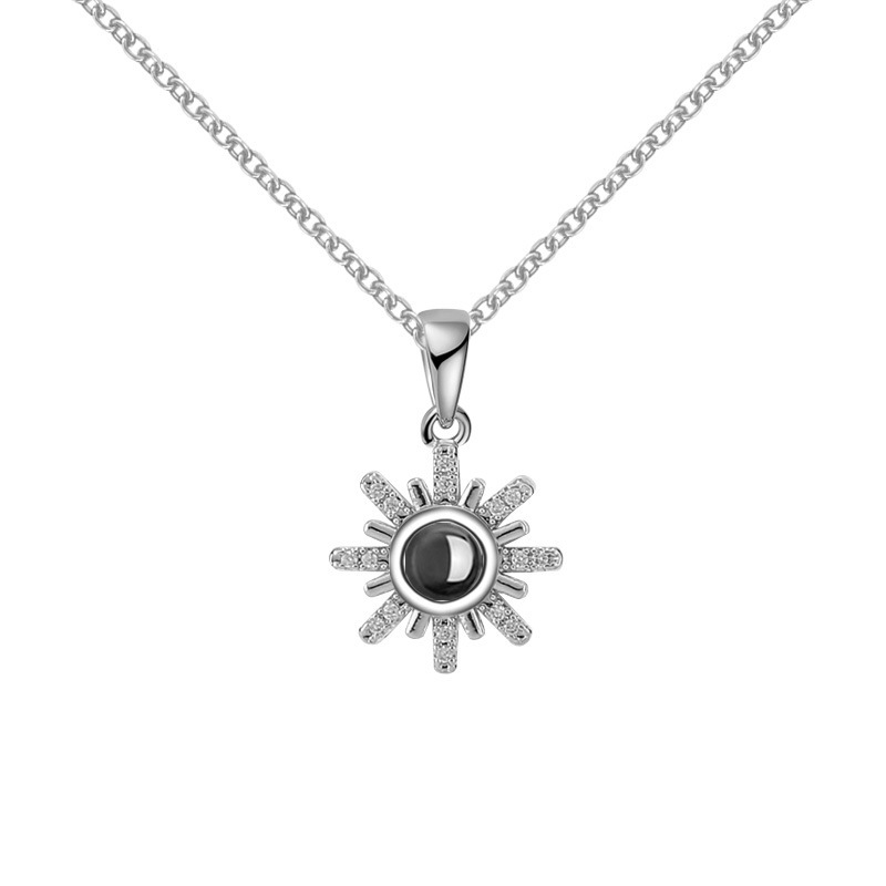 Personalized Snowflake Projection Necklace