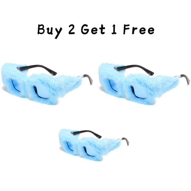 Plush Square Frame Sunglasses