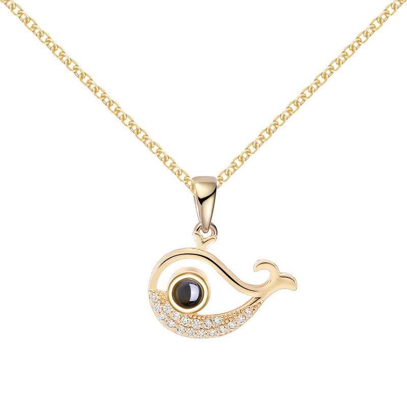 Personalized baby whale projection bracelet