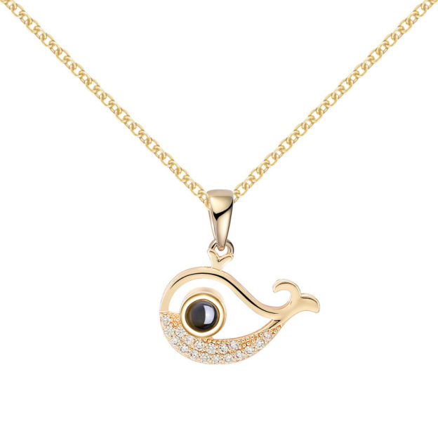 Personalized baby whale projection bracelet