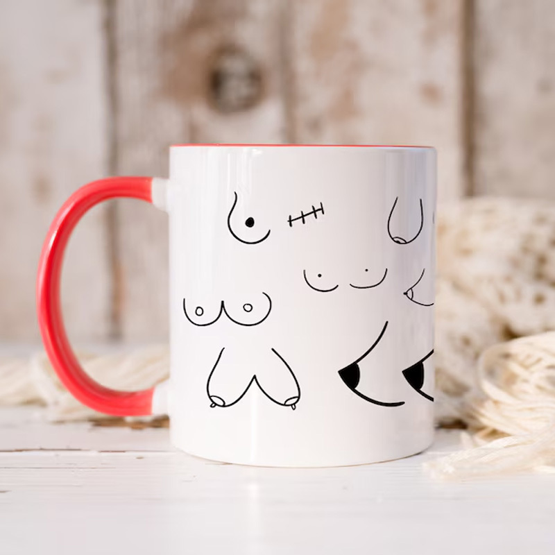 Interesting black line mug