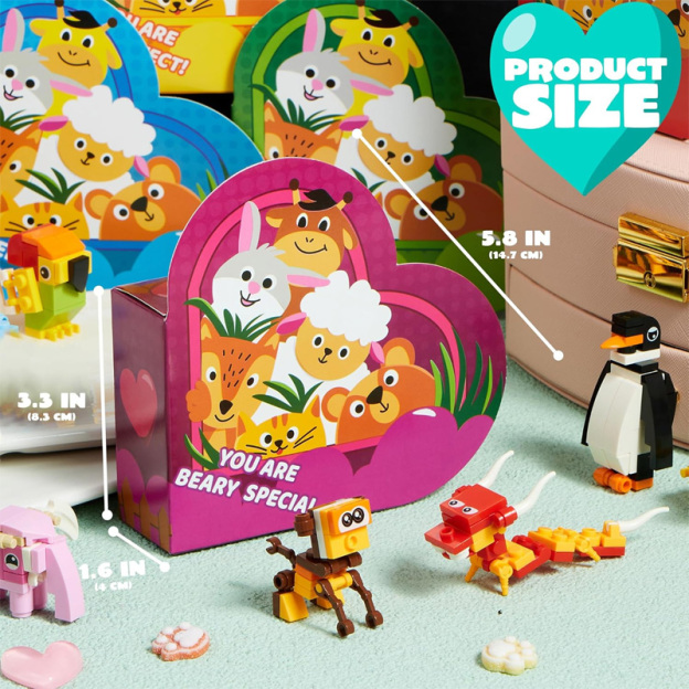 24-piece mini animal building block set