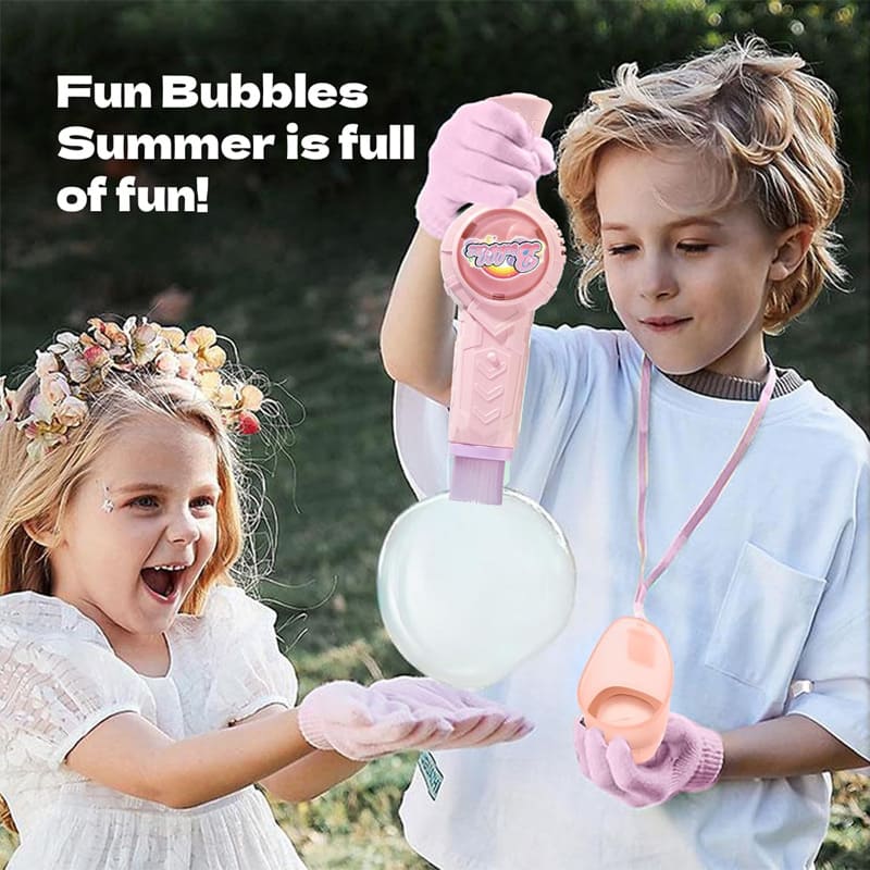 Handheld electric bubble machine