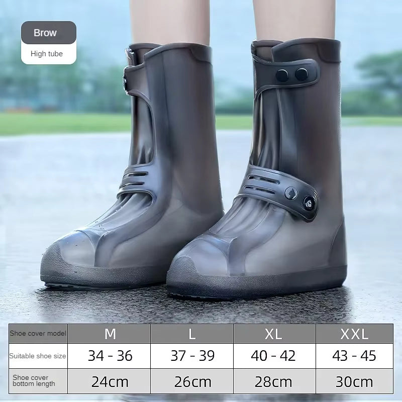 Waterproof and thickened rain boot covers