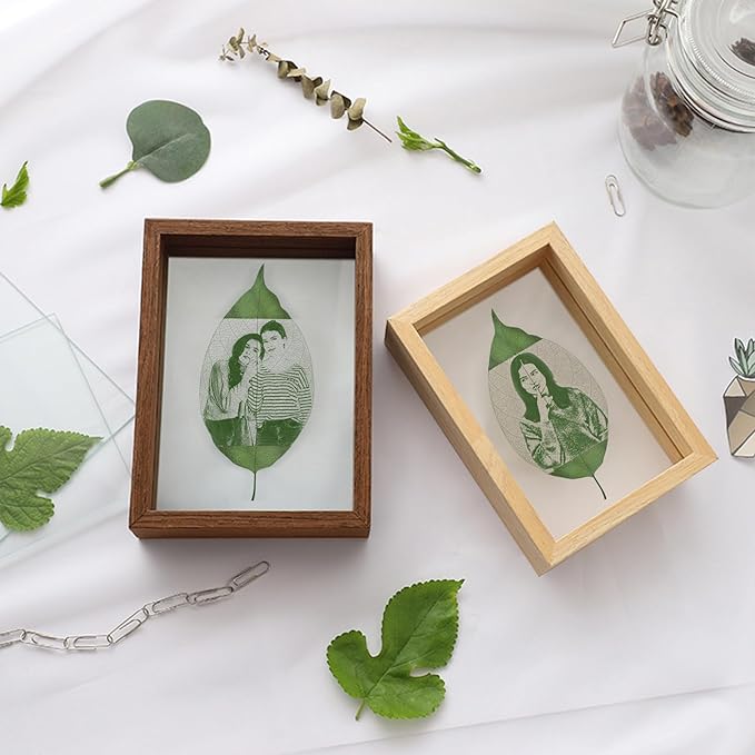 Personalized and Peace leaf engraving
