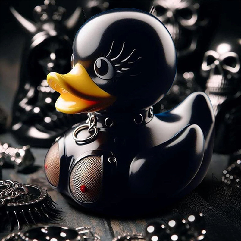 Cool Black Trendy Duck