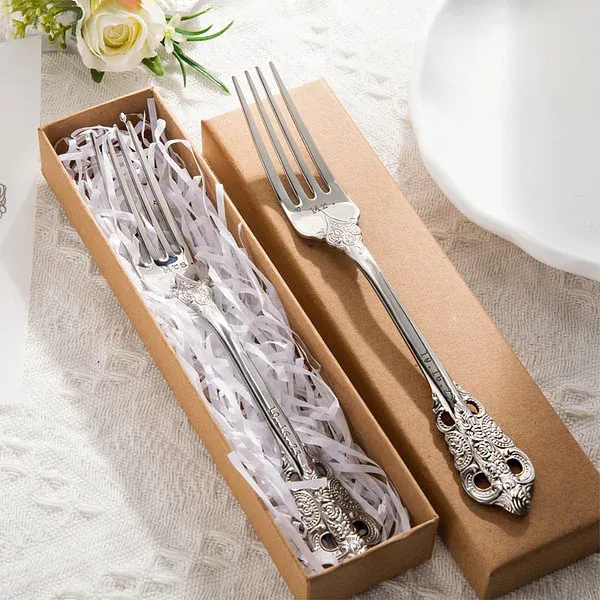 Personalized vintage wedding forks with laser engraving, set of 2