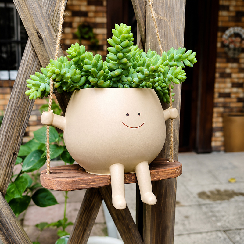 Cute Cartoon Rocking Chair Flower Pot