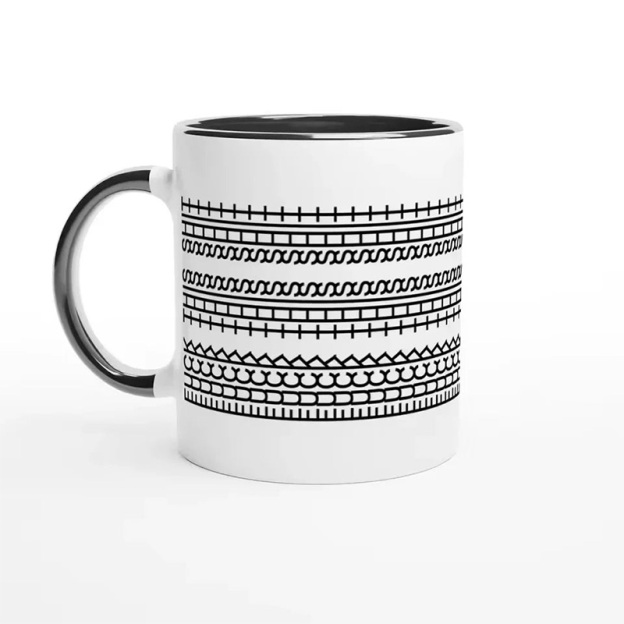Hidden Information Line Ceramic Mug