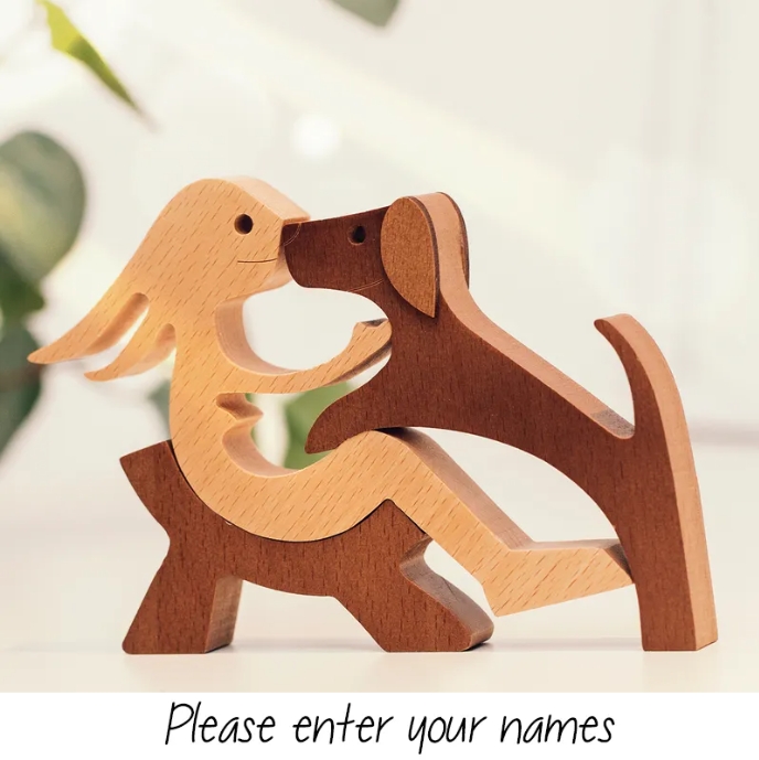 Personalized Custom Wooden Pet Carvings - The Love Between You And You