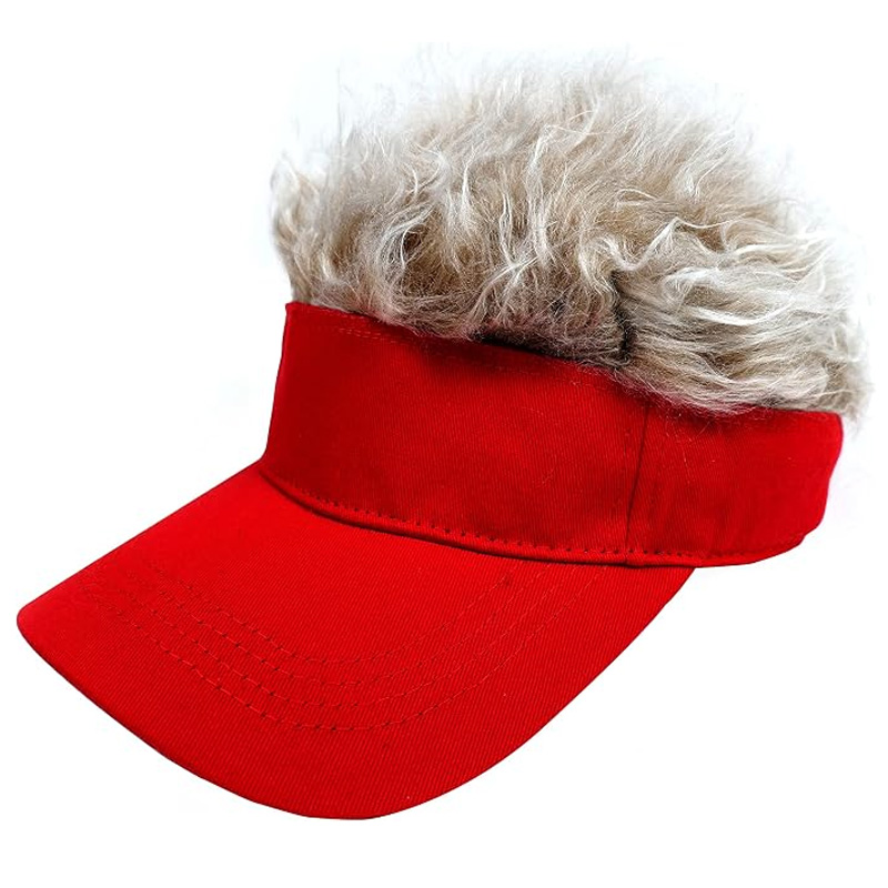 Fun wig sunshade baseball cap