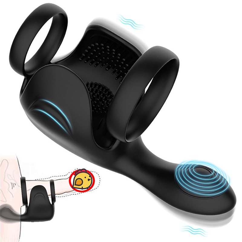 Double-ring vibrating finger massager
