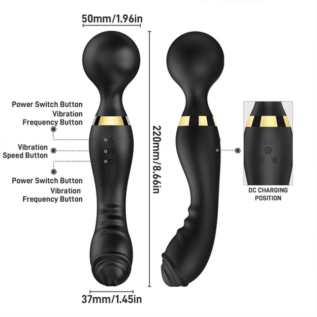Dual-ended silicone relaxation massager