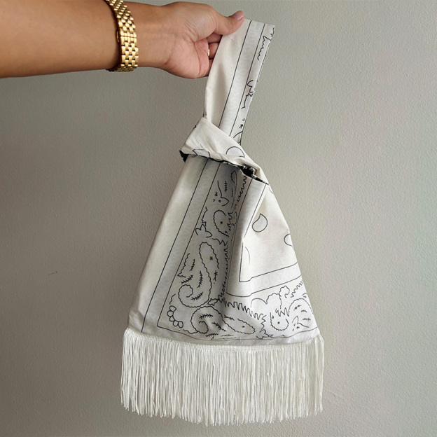 Olive Print Square Handkerchief