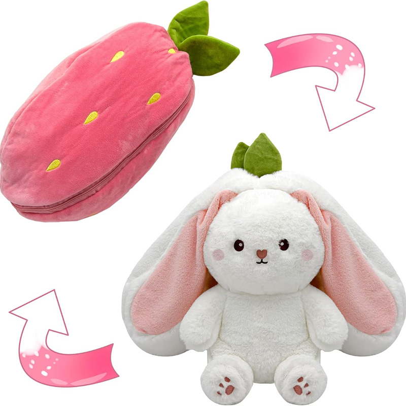 Flip-up rabbit plush toy