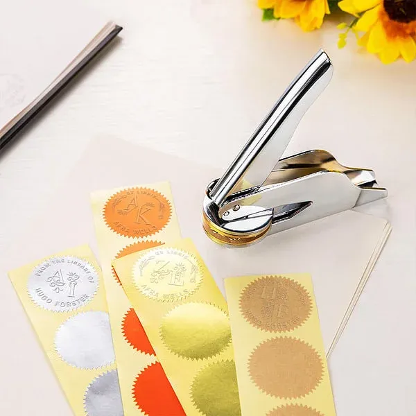 Personalized book embossing machine stamp for book lovers