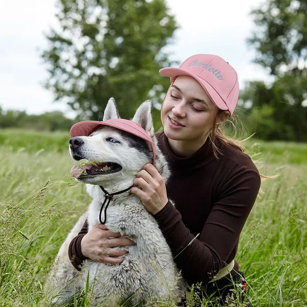 Personalized owner and dog embroidered name cap set, the perfect birthday gift for dog moms, dads and pet lovers