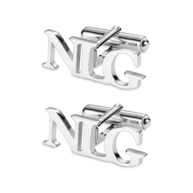 Personalized Monogram Initial Letter Name Cufflinks Set of 2 Birthday Father's Day Christmas Gift for Men