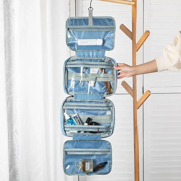 Personalized birth flower foldable hanging cosmetics storage