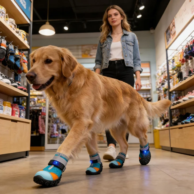 Dog Shoes with Built-in Lights