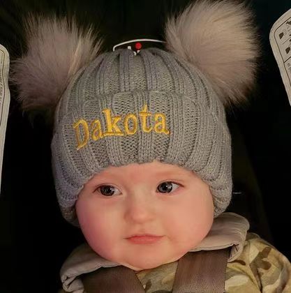 Personalized Embroidery Kid Pom Pom Hat and Scarf for Comfort & Unique 
