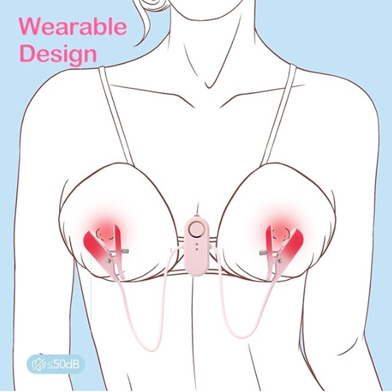 Electric remote control nipple vibrator