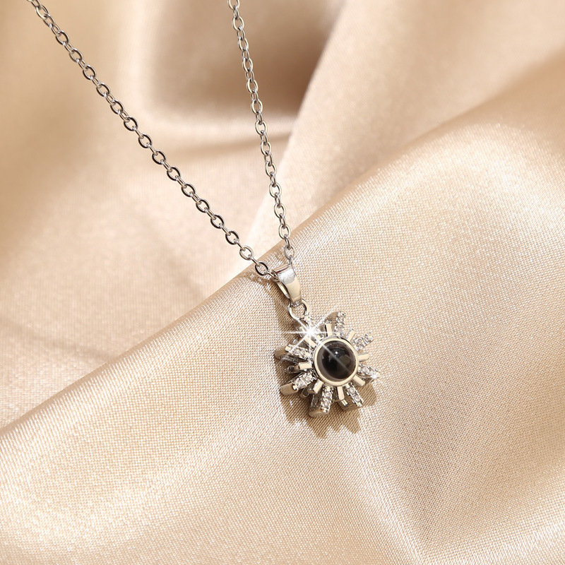 Personalized Snowflake Projection Necklace