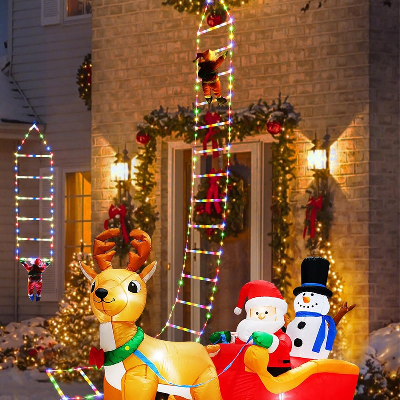 LED Santa Claus Ladder Lights