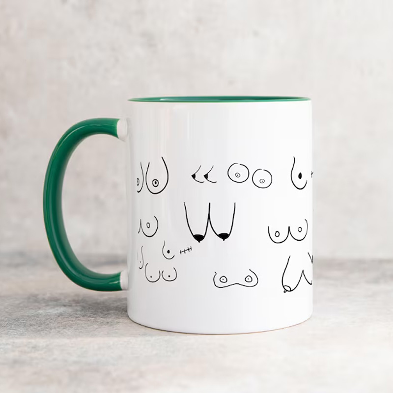 Interesting black line mug