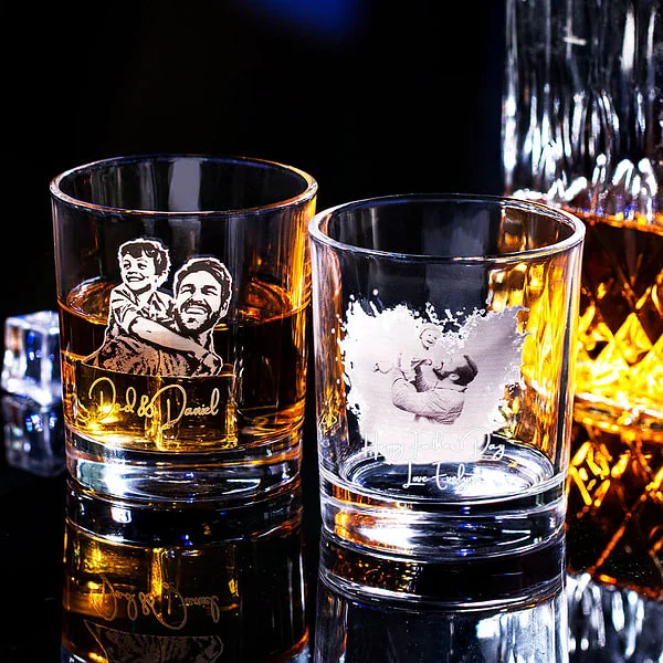 Personalized whiskey glass