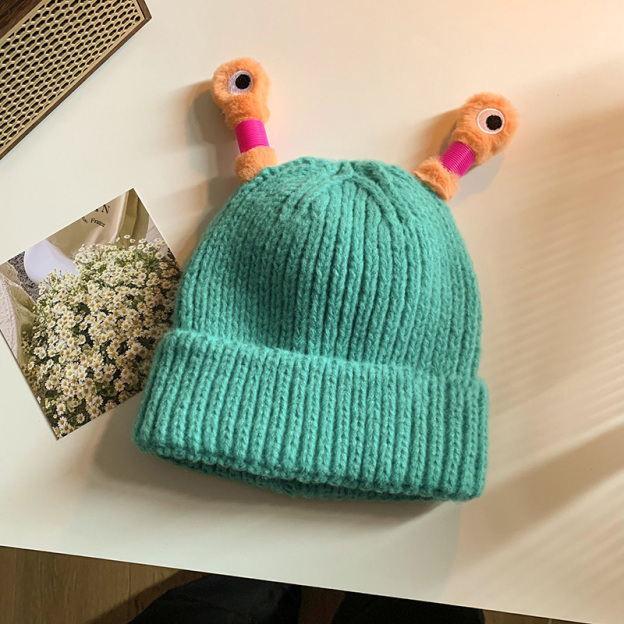 Cute Knitted Glowing Antenna Hat