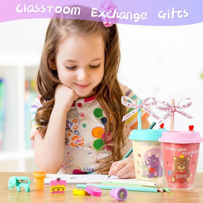 Valentine's Day Stationery Milk Tea Cup Gift