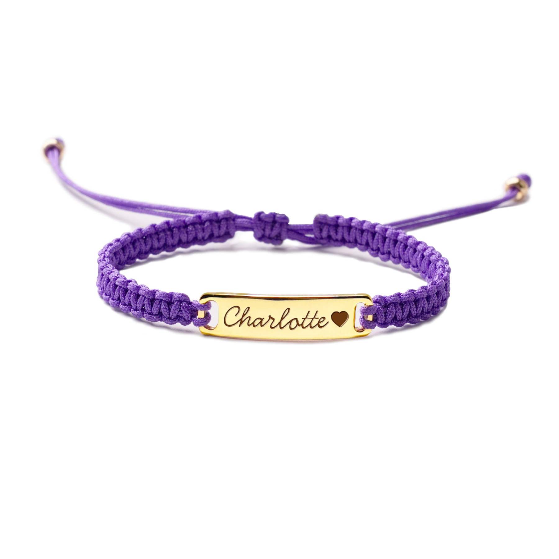 Personalized Hand-Woven Cord Children's Identity Bracelet