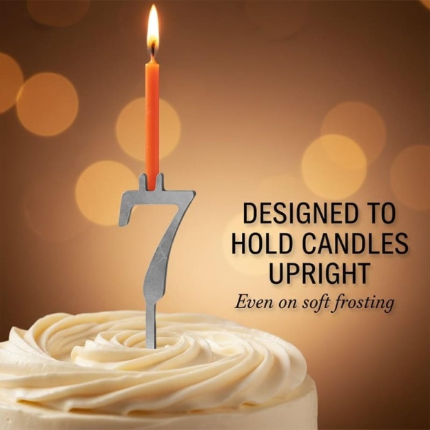 Digital birthday candle holder set