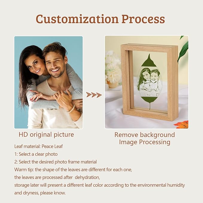 Personalized and Peace leaf engraving