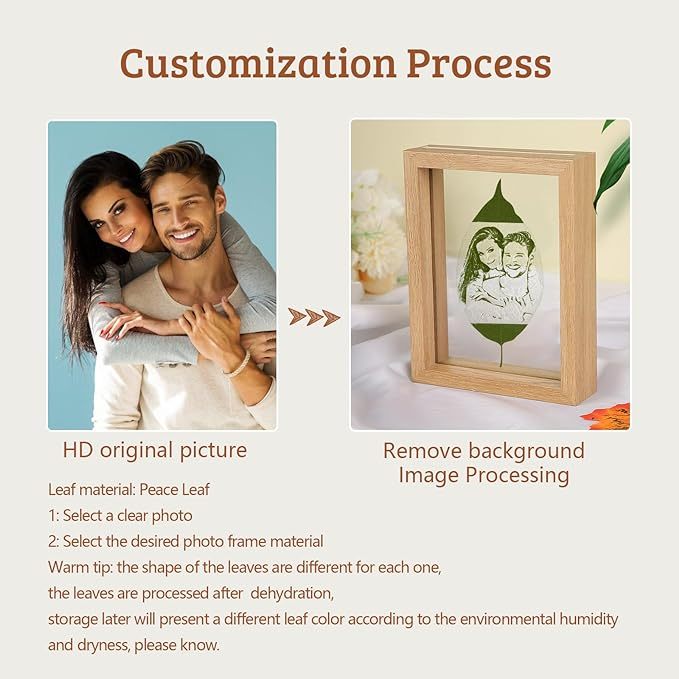 Personalized and Peace leaf engraving