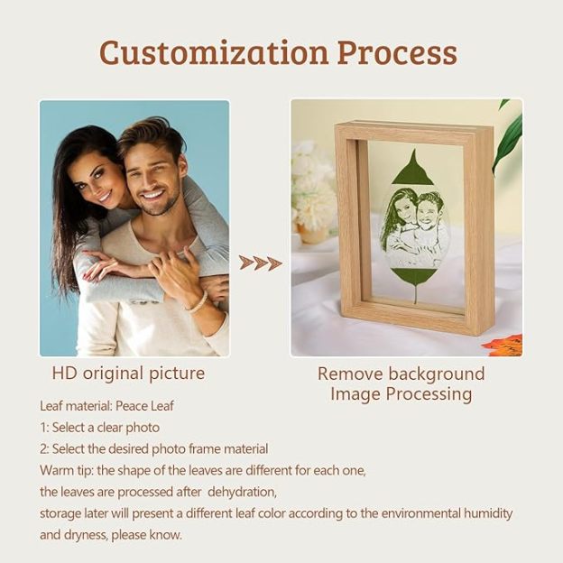 Personalized and Peace leaf engraving