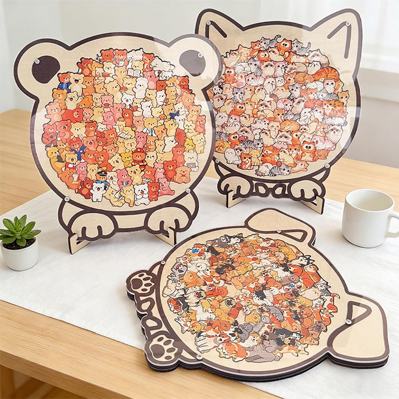 Cute Wooden Stacking Puzzle