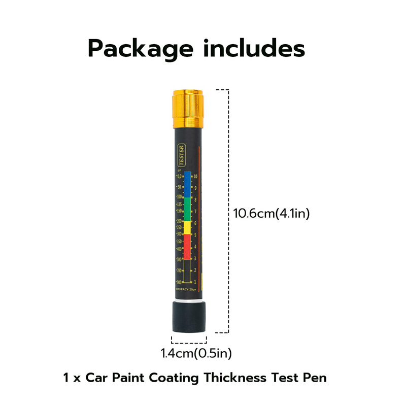 Automotive coating thickness test pen