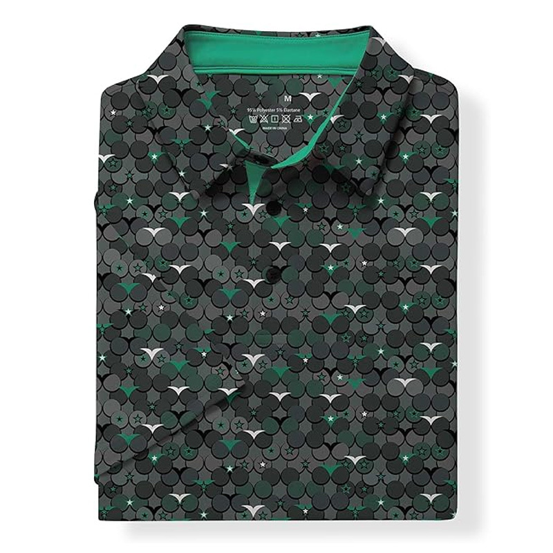 Stylish golf ball pattern sports polo shirt