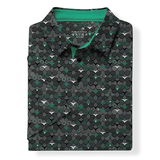 Stylish golf ball pattern sports polo shirt