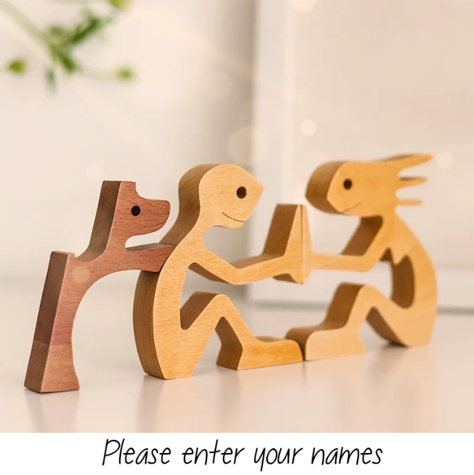 Personalized Custom Wooden Pet Carvings - The Love Between You And You