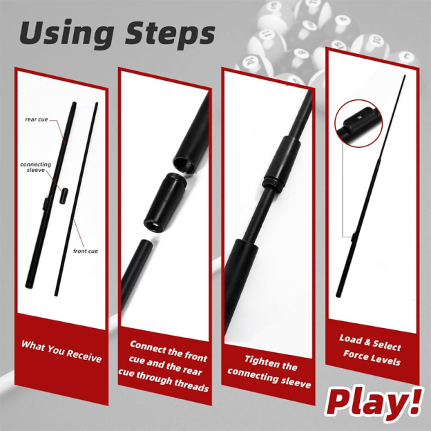 Automatic billiard cue