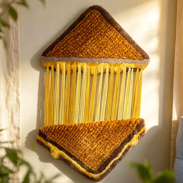 Cheesy Sandwich Art Tapestry