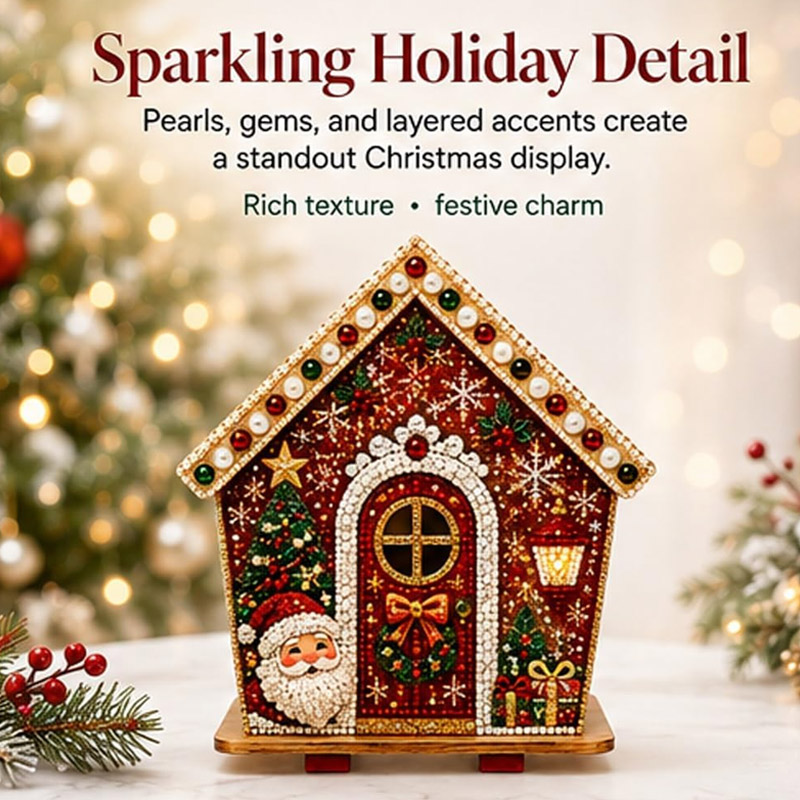Wooden Pearl Christmas House