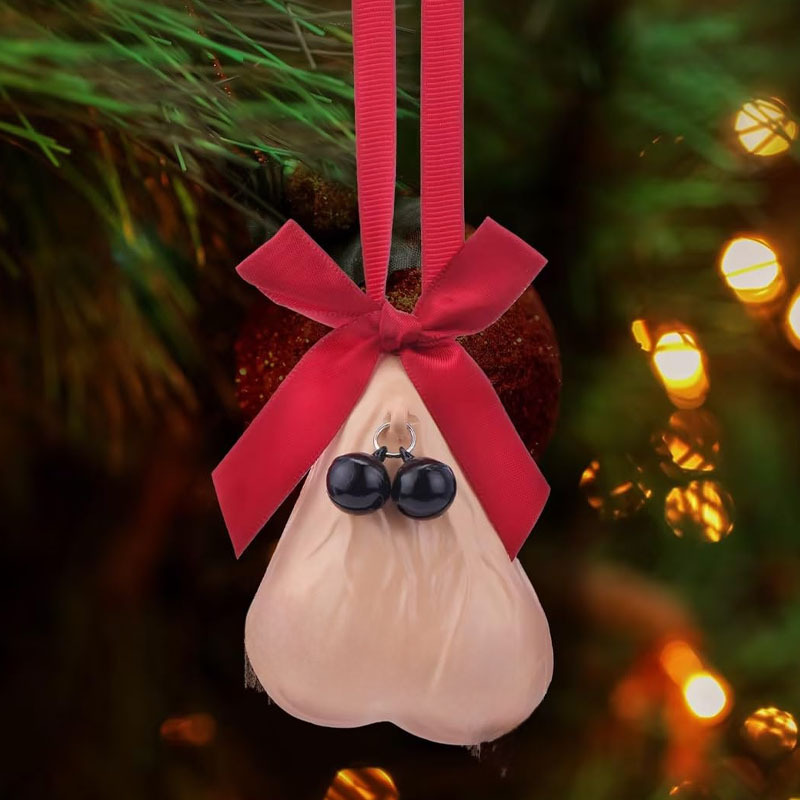 Egg-shaped Christmas ornament