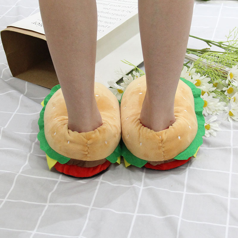 Personalized Hamburger Warm House Shoes