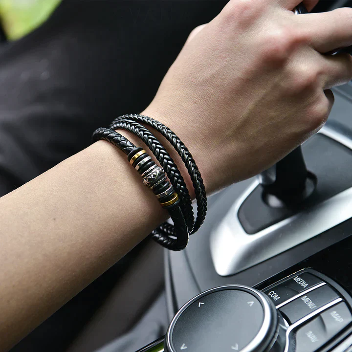 Mens Leather Bracelets Gifts for Husband